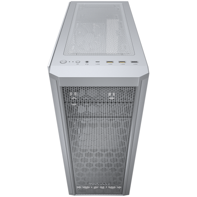 Кутия COUGAR  MX330-G Pro, Mid Tower,USB 3.0 x 2, USB 2.0 x 2, Mic x 1 / Audio x 1, RGB button, MiniITX/MicroATX/ATX, бяла