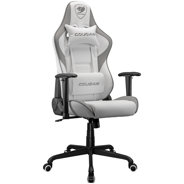 Геймърски стол COUGAR Armor Elite White Gaming Chair, газов асансьор, 2D регулируеми подлакътници