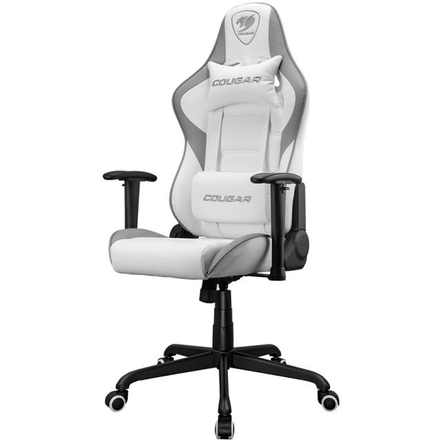 Геймърски стол COUGAR Armor Elite White Gaming Chair, газов асансьор, 2D регулируеми подлакътници