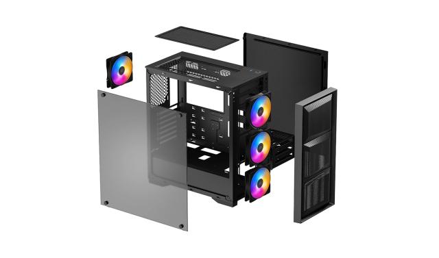 Кутия DeepCool MATREXX 50 MESH 4FS, 1 x USB 3.0, 2 x USB 2.0, EATX /ATX /mATX /Mini-ITX