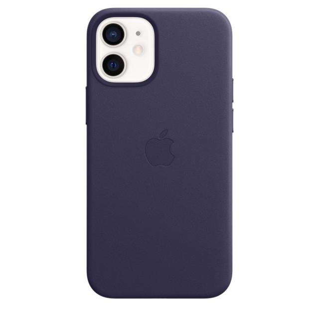 Калъф Apple iPhone 12 mini Leather Case with MagSafe - Deep Violet
