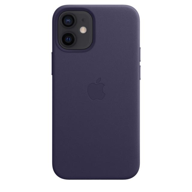 Калъф Apple iPhone 12 mini Leather Case with MagSafe - Deep Violet