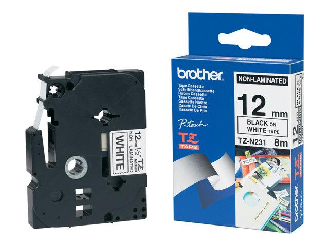 Консуматив BROTHER P-Touch TZe-N232, Black on White неламинирана лента, 12 mm