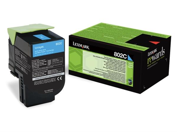 Консуматив Lexmark 802C Cyan Return Program Toner Cartridge