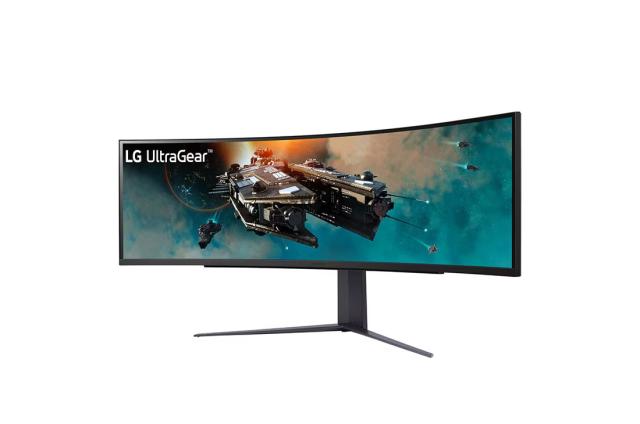 Монитор LG 49GR85DC-B, 49" (124.46 cm) VA, UltraGear Dual QHD, Curved, Anti-Glare, 1ms (GtG at Faster), 240 Hz, FreeSync Premium Pro, 450cd/m2, HDR 10, HDMI, DP