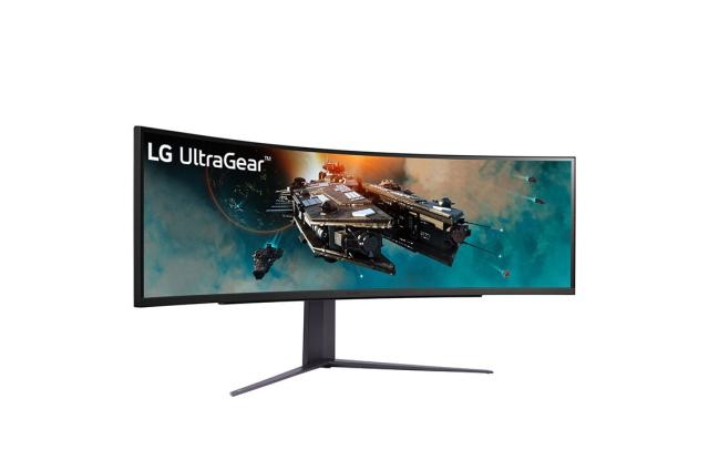 Монитор LG 49GR85DC-B, 49" (124.46 cm) VA, UltraGear Dual QHD, Curved, Anti-Glare, 1ms (GtG at Faster), 240 Hz, FreeSync Premium Pro, 450cd/m2, HDR 10, HDMI, DP