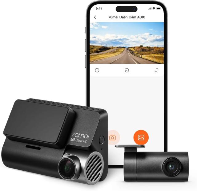 Видеорегистратор 70mai,  Dash Cam 4K HDR Set A810-2, Rear Cam included