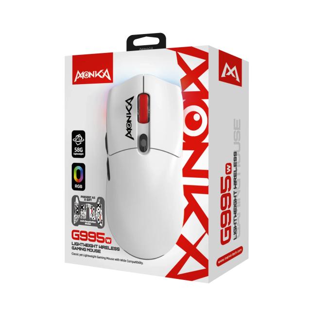 Mишка Marvo Gaming Mouse Monka Guru G995W, 26000dpi, Wireless, Bluetooth 5.2