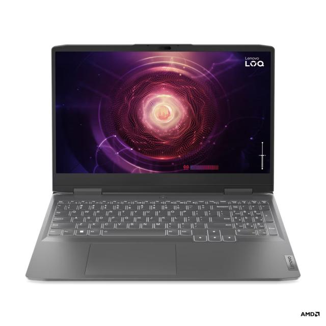 Лаптоп Lenovo LOQ 15APH8, 15.6'' (39.62 cm) IPS 350nits Anti-glare, 144Hz, Full HD, AMD Ryzen 5 7640HS (4.3/5.0 GHz, 16M), NVIDIA RTX 4050 6GB GDDR6 DLSS 3, 16GB, 1TB SSD, Free DOS