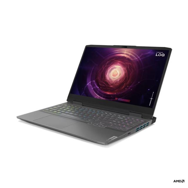 Лаптоп Lenovo LOQ 15APH8, 15.6'' (39.62 cm) IPS 350nits Anti-glare, 144Hz, Full HD, AMD Ryzen 5 7640HS (4.3/5.0 GHz, 16M), NVIDIA RTX 4050 6GB GDDR6 DLSS 3, 16GB, 1TB SSD, Free DOS