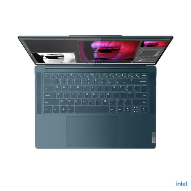 Лаптоп Lenovo YOGA 9 PRO 14IRP8, Intel Core™ i9-13905H, 14C (2.6 / 5.4-4.1GHz, 24MB), 14.5" (36.83 cm) 3K 165Hz, LED 1200nits Glossy, TouchScreen, NVIDIA GeForce RTX 4070 8GB, 64GB LPDDR5, 1TB SSD PCIe 4, Free DOS