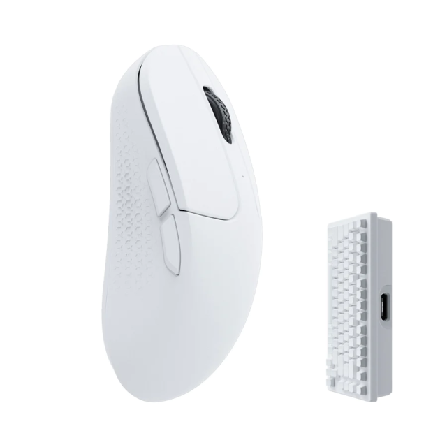 Геймърска мишка Keychron M3 Mini Wireless, 4000Hz, Matte White