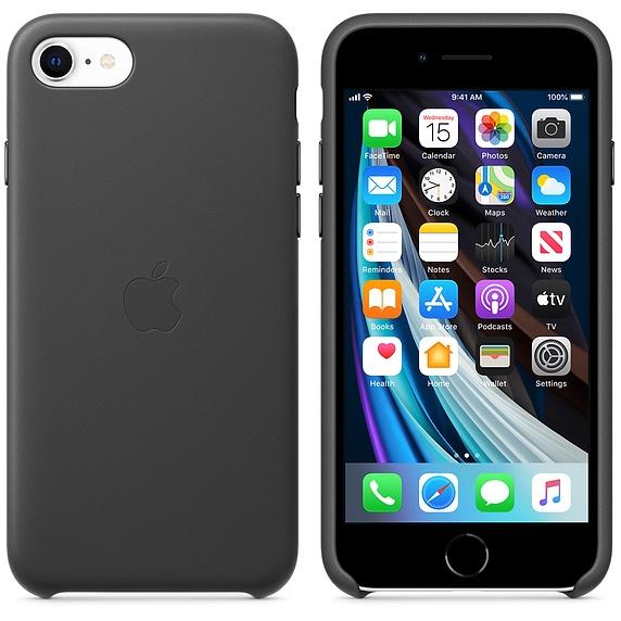 Калъф Apple iPhone SE2 Leather Case - Black