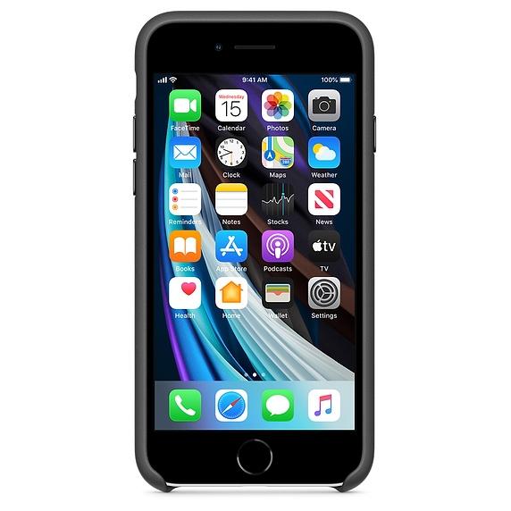 Калъф Apple iPhone SE2 Leather Case - Black