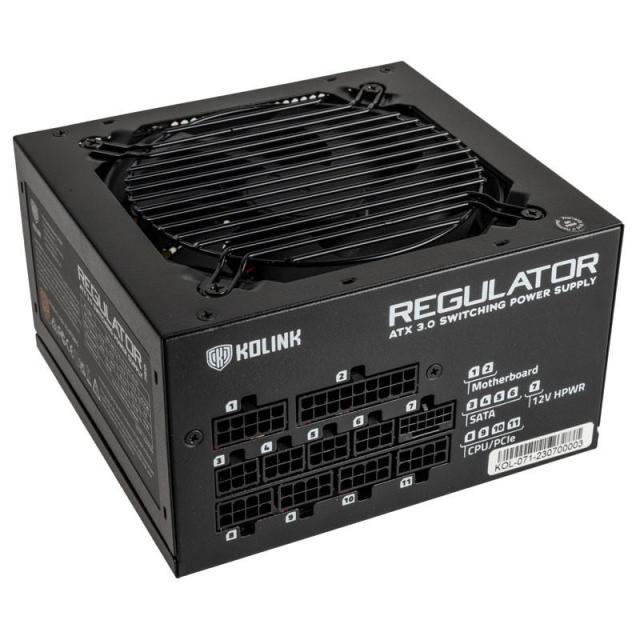 Захранване Kolink Regulator 750W 80+ Gold, Fully Modular, ATX 3.0, PCIe 5.0