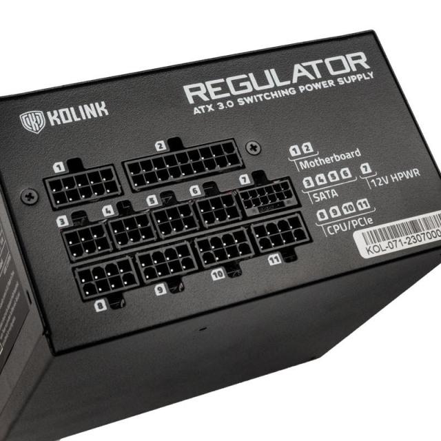 Захранване Kolink Regulator 750W 80+ Gold, Fully Modular, ATX 3.0, PCIe 5.0