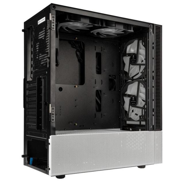 Кутия Kolink Observatory MX Glass ARGB TG Mid-Tower, 2x USB-A 3.0, 1x USB-A 2.0, 1x 3,5 mm HD-Audio, ATX, Micro-ATX, Mini-ITX, Черна, Черно/Бяло