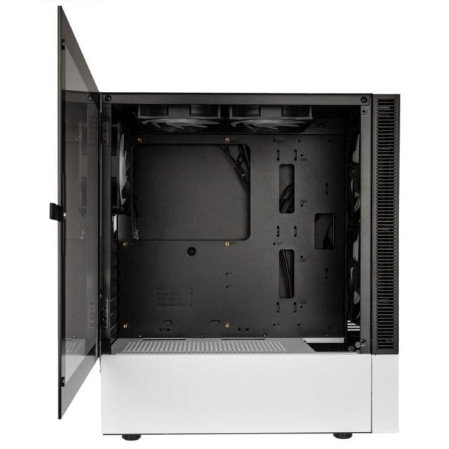 Кутия Kolink Observatory MX Mesh ARGB TG Mid-Tower, 2x USB-A 3.0, 1x USB-A 2.0, 1x 3,5 mm HD-Audio, ATX, Micro-ATX, Mini-ITX, Черен/Бял 