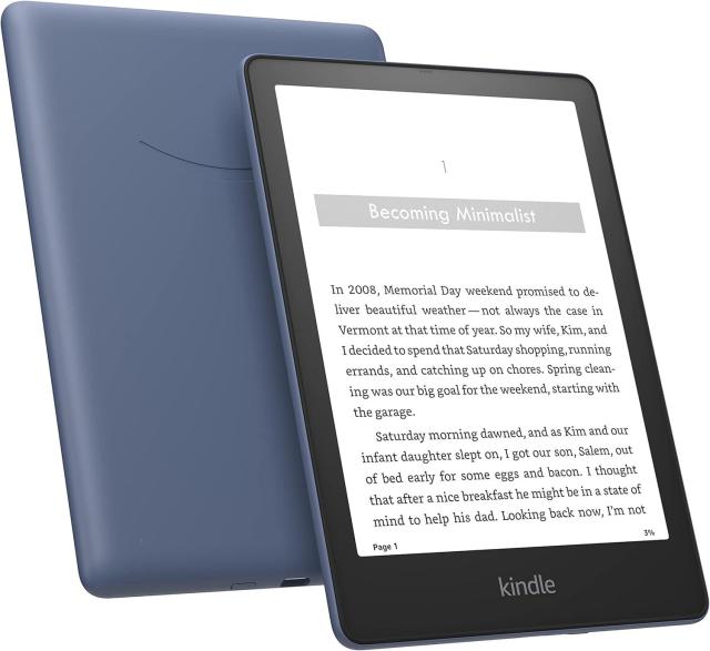 eBook четец Kindle Paperwhite Signature Edition, 6.8", 32GB, 2021, 11 генерация, IPX8, Wi-Fi, Bluetooth, Син