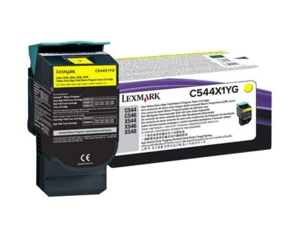 Консуматив Lexmark C544, X544 Yellow Extra High Yield Return Programme Toner Cartridge (4K)