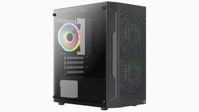 Кутия AeroCool Trinity Mini-G-BK-v3, Tempered Glass, 2 x USB 3.0, 1 x USB 2.0, HD Audio x 1, mATX