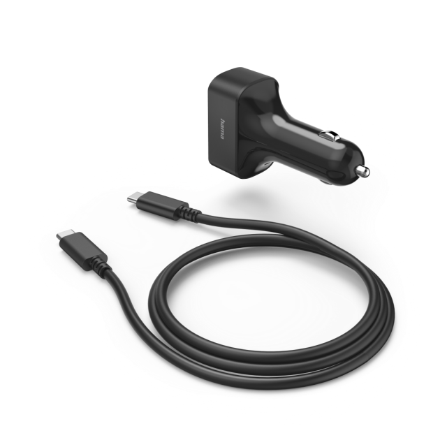 Универсално зарядно HAMA за лаптоп за кола, (PD), 5-20 V/65 W, USB-C 