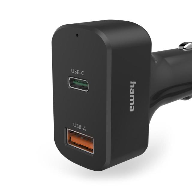 Универсално зарядно HAMA за лаптоп за кола, (PD), 5-20 V/65 W, USB-C 