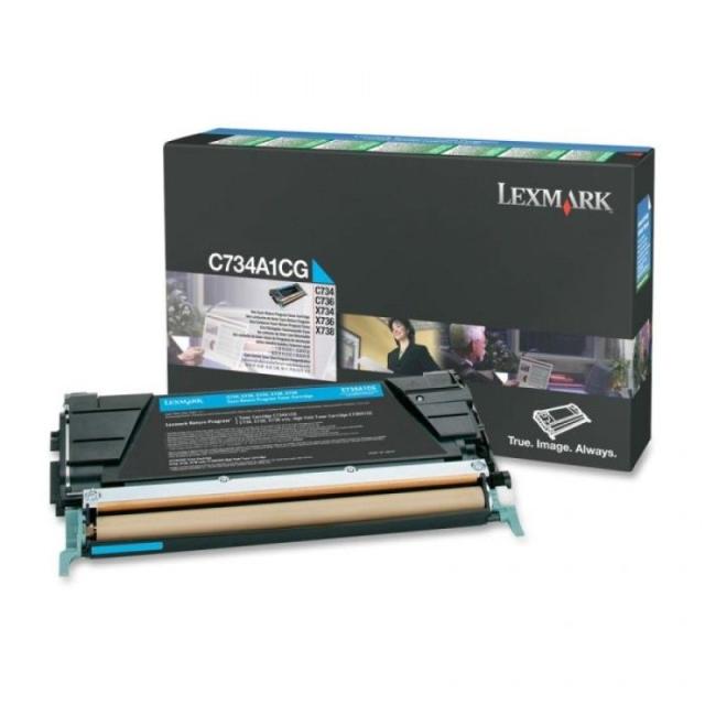 Консуматив Lexmark C734, C736, X734, X736, X738 Cyan Return Programme Toner Cartridge (6K)