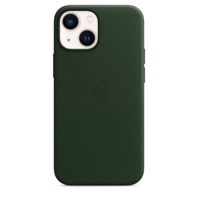 Калъф Apple iPhone 13 mini Leather Case with MagSafe - Sequoia Green