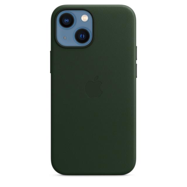Калъф Apple iPhone 13 mini Leather Case with MagSafe - Sequoia Green