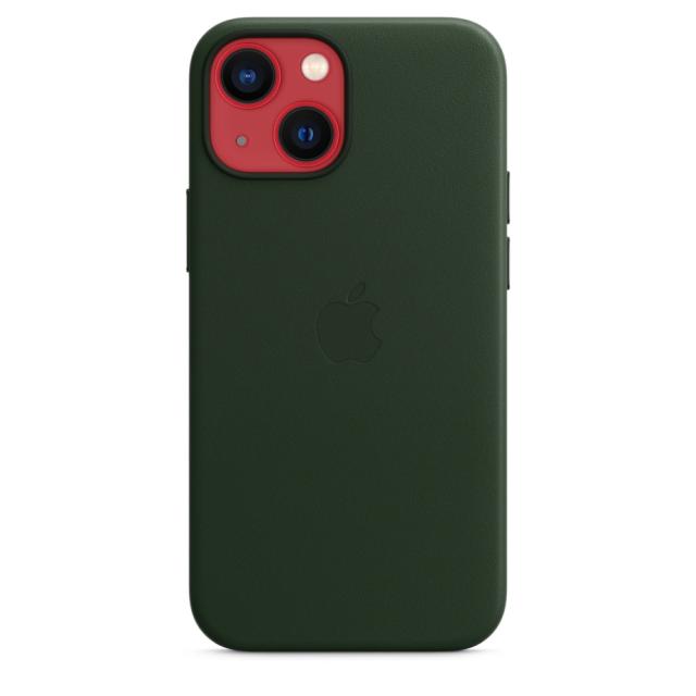 Калъф Apple iPhone 13 mini Leather Case with MagSafe - Sequoia Green