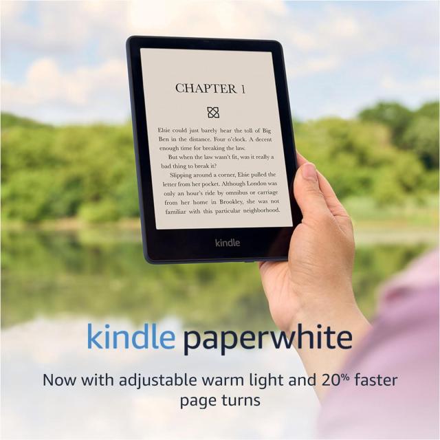 eBook четец Kindle Paperwhite 6.8", 16GB, 2021, 11 генерация, IPX8, Wireless, Bluetooth, USB, Denim