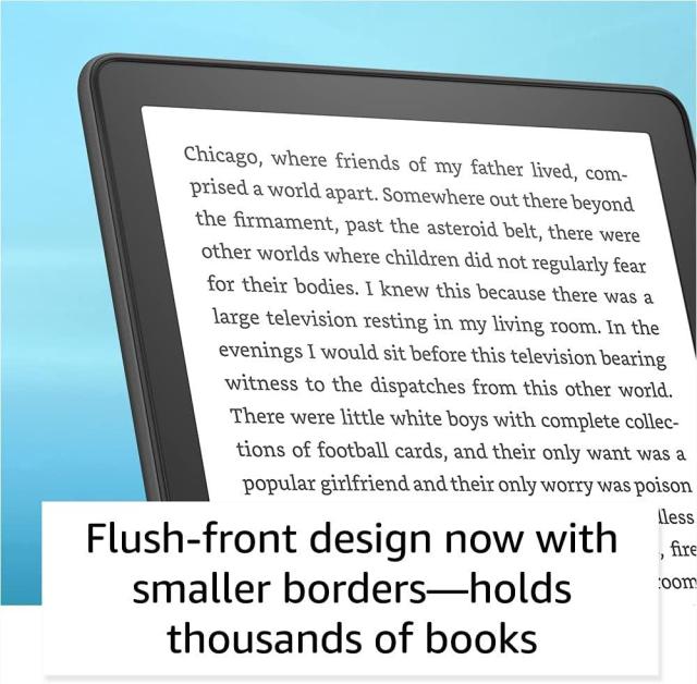 eBook четец Kindle Paperwhite 6.8", 16GB, 2021, 11 генерация, IPX8, Wireless, Bluetooth, USB, Denim