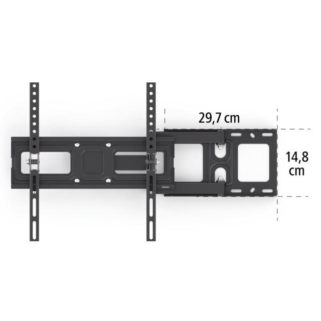 Стенна стойка Fullmotion TV, 32-65", регулируема, черна