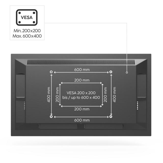 Мобилна стойка за TV HAMA Trolley , до 175см / 70"/ , черна, 600x400,на колела