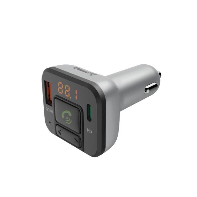 FM Трансмитер HAMA, Блутут функция, Хендсфри, 1xUSB-C,1xUSB-A