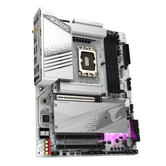 Дънна платка GIGABYTE Z790 AORUS ELITE AX ICE, LGA1700, 4x DDR5, PCIe 5.0, Wi-Fi 6E, RGB Fusion, HDMI, DP, ATX