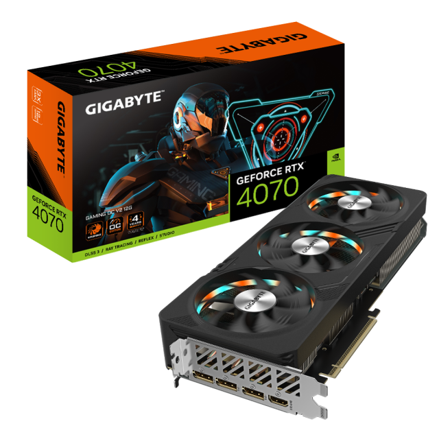 Видео карта GIGABYTE GeForce RTX 4070 GAMING OC V2 12GB GDDR6X, 192-bit, HDMI, 3x DP