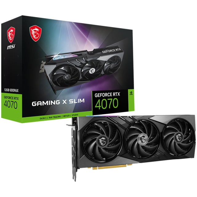 Видео карта MSI Video Card Nvidia RTX 4070 SUPER 12G GAMING X SLIM, 12GB GDDR6X, 192-bit, HDMI, 3xDP