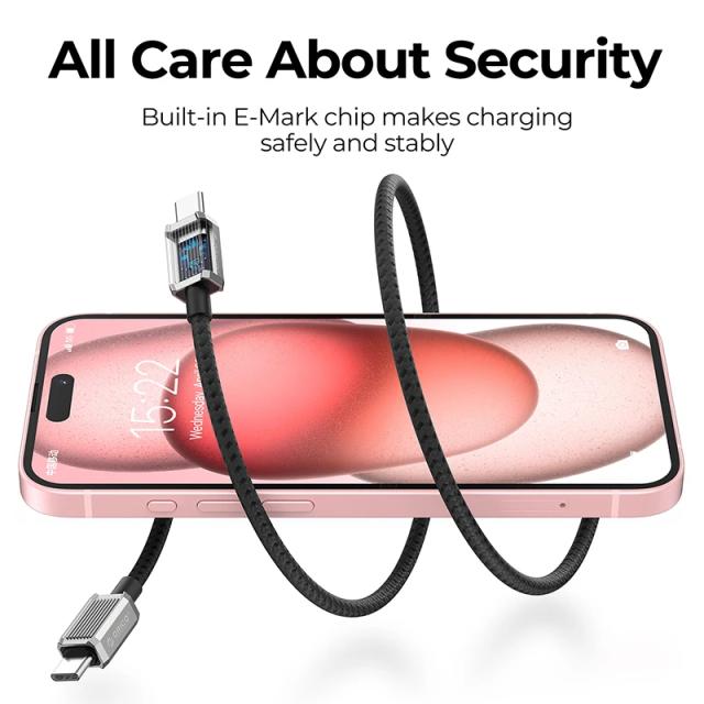 Kабел Orico USB Type-C към USB Type-C PD 60W Charging 1.0m Black