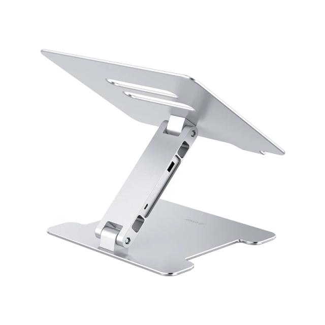 Поставка за лаптоп Orico алуминиева Laptop Stand - Aluminum, 2 x USB3.0, Card Reader, up to 15.6"