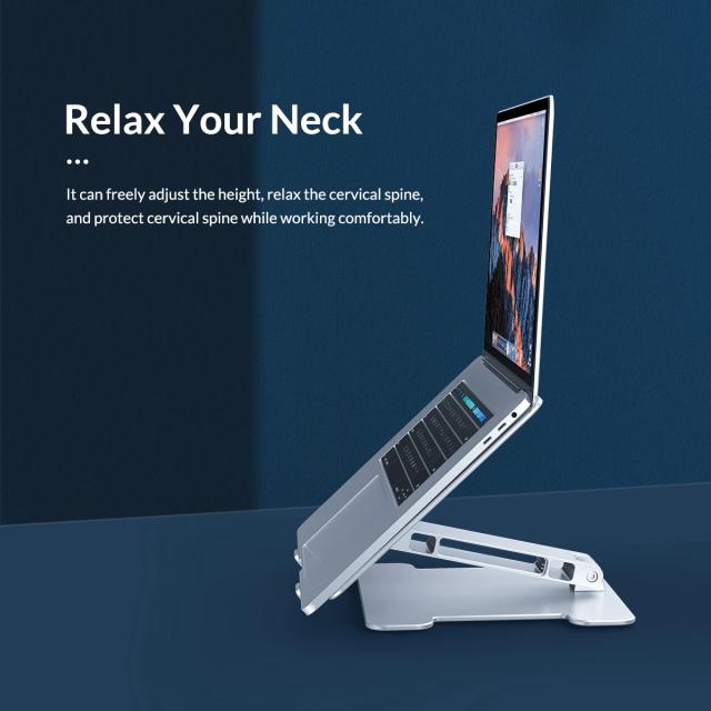 Поставка за лаптоп Orico алуминиева Laptop Stand - Aluminum, 2 x USB3.0, Card Reader, up to 15.6"