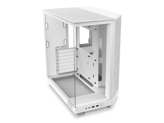 Кутия NZXT H6 Flow Matte White, Middle Tower, 2x USB 3.2 Gen 1, 1x USB 3.2 Gen 2 Type-C, ATX, Micro-ATX, Mini-ITX