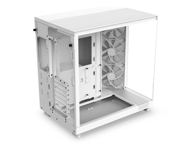 Кутия NZXT H6 Flow Matte White, Middle Tower, 2x USB 3.2 Gen 1, 1x USB 3.2 Gen 2 Type-C, ATX, Micro-ATX, Mini-ITX