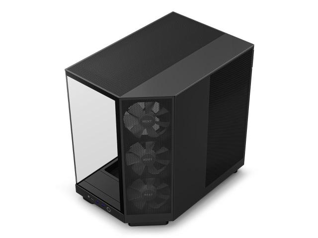 Кутия NZXT H6 Flow RGB Matte Black, Middle Tower, 2x USB 3.2 Gen 1, 1x USB 3.2 Gen 2 Type-C, ATX, Micro-ATX, Mini-ITX