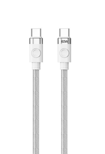 Кабел Orico USB C-to-C PD 60W Charging 1.0m White