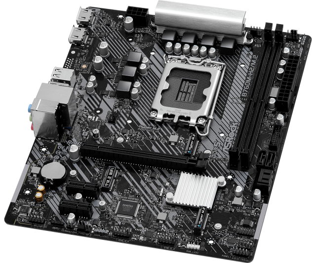 Дънна платка ASROCK B760M-H2/M.2, LGA1700, 2x DDR5, 2x M.2 NVMe, 4 xSATA3, 2x HDMI, mATX