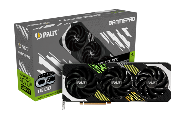 Видео карта PALIT RTX4070 TI SUPER GP OC 16GB GDDR6X, 256bit, HDMI, 3x DP