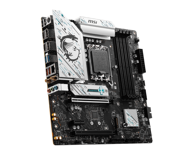 Дънна платка MSI B760M GAMING PLUS WIFI, LGA1700, 4x DDR5, 2x M.2 PCIe 4.0 x4, 4x SATA 6G, Wi-Fi 6E,  Bluetooth V5.3, 2x HDMI, 2x DP, mATX