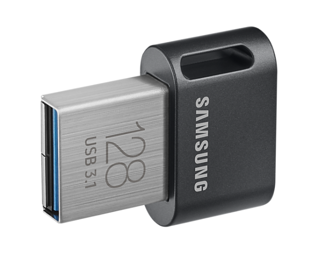 USB памет Samsung FIT Plus, 128GB, USB-A, Черна